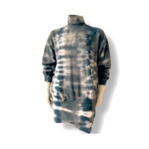 NEW Young Fabulous & Broke Tie Dye Turtleneck Assymetrical Sweater Dress Small